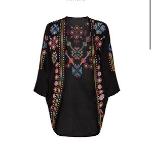 Area Star Black Nila Cocoon Kimono